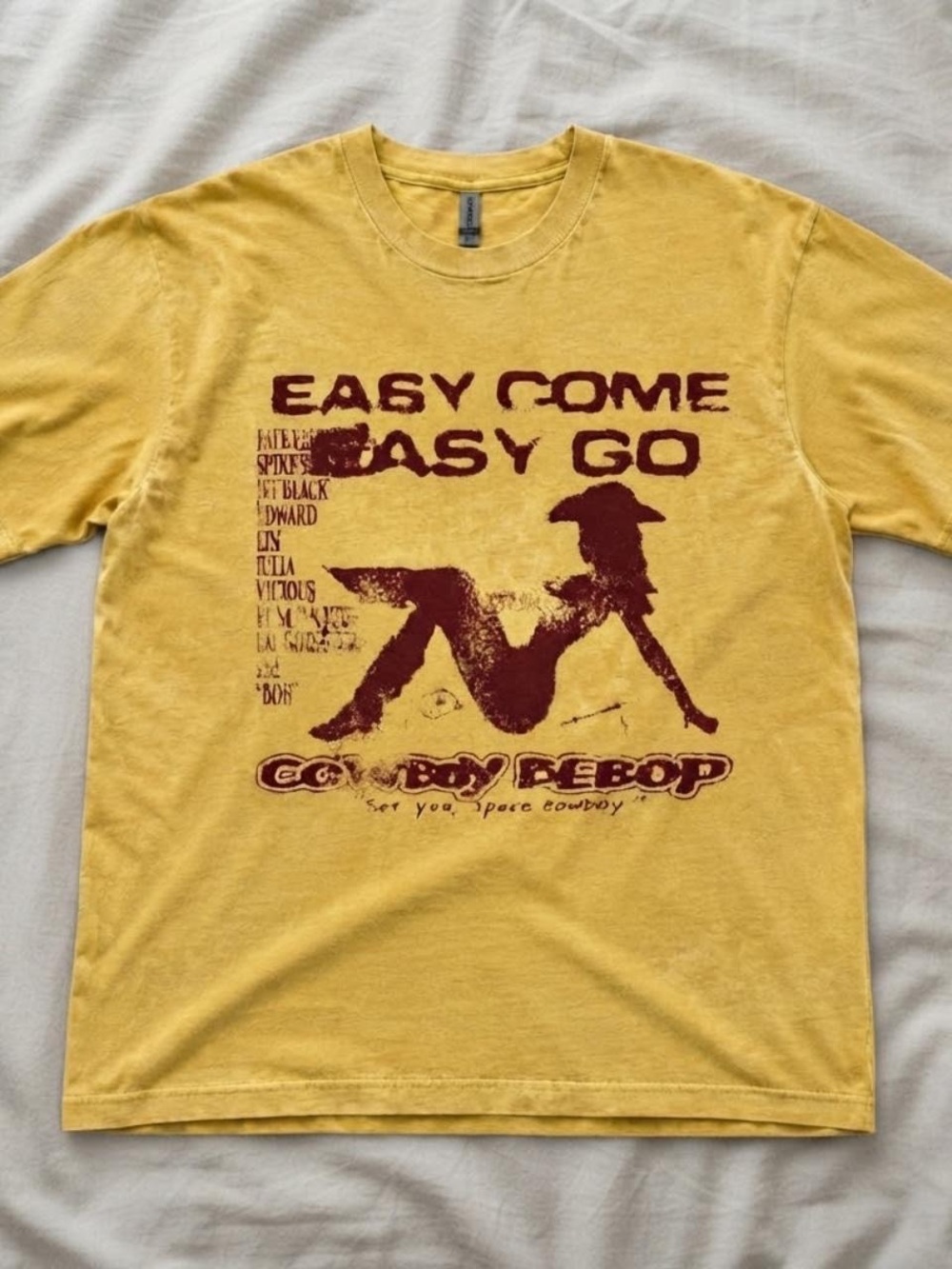 Gildan Yellow Cowboy Bebop 'Easy Come Easy Go' Graphic Tee